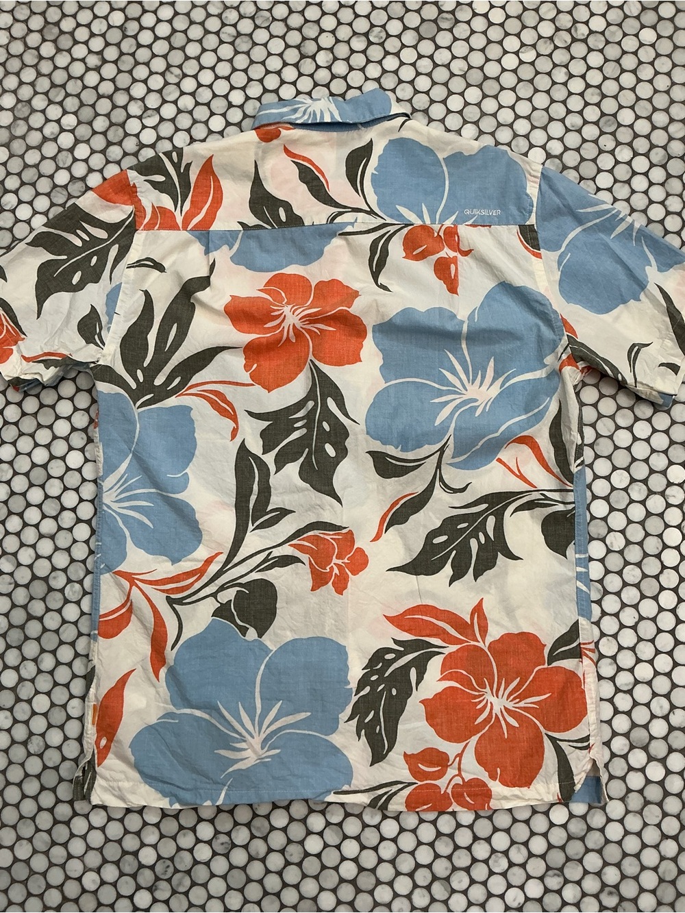 Quiksilver Waterman Tropical Floral Button Up Shirt Size S - Picture 3 of 12